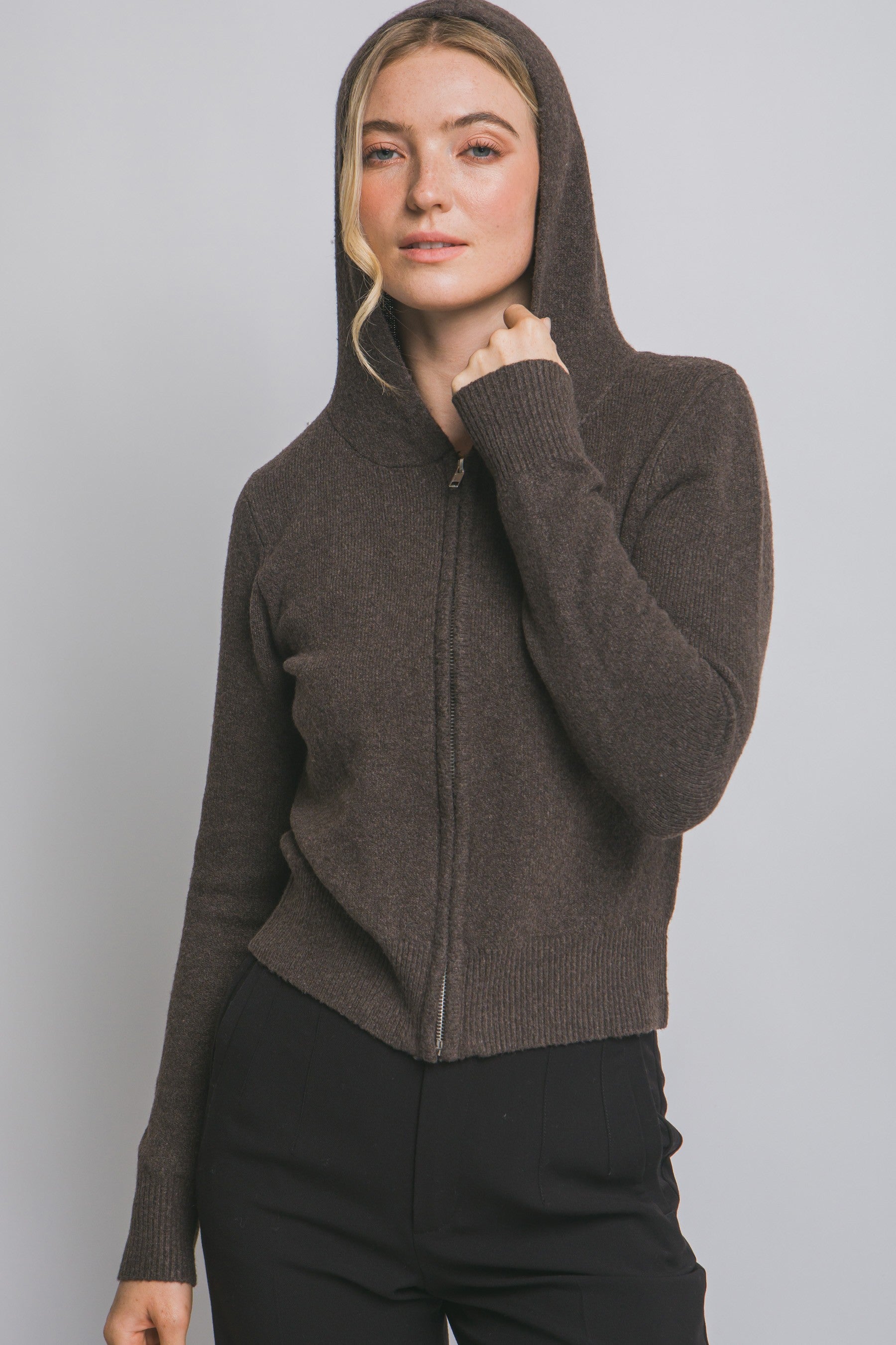 Zip up sweater hoodie