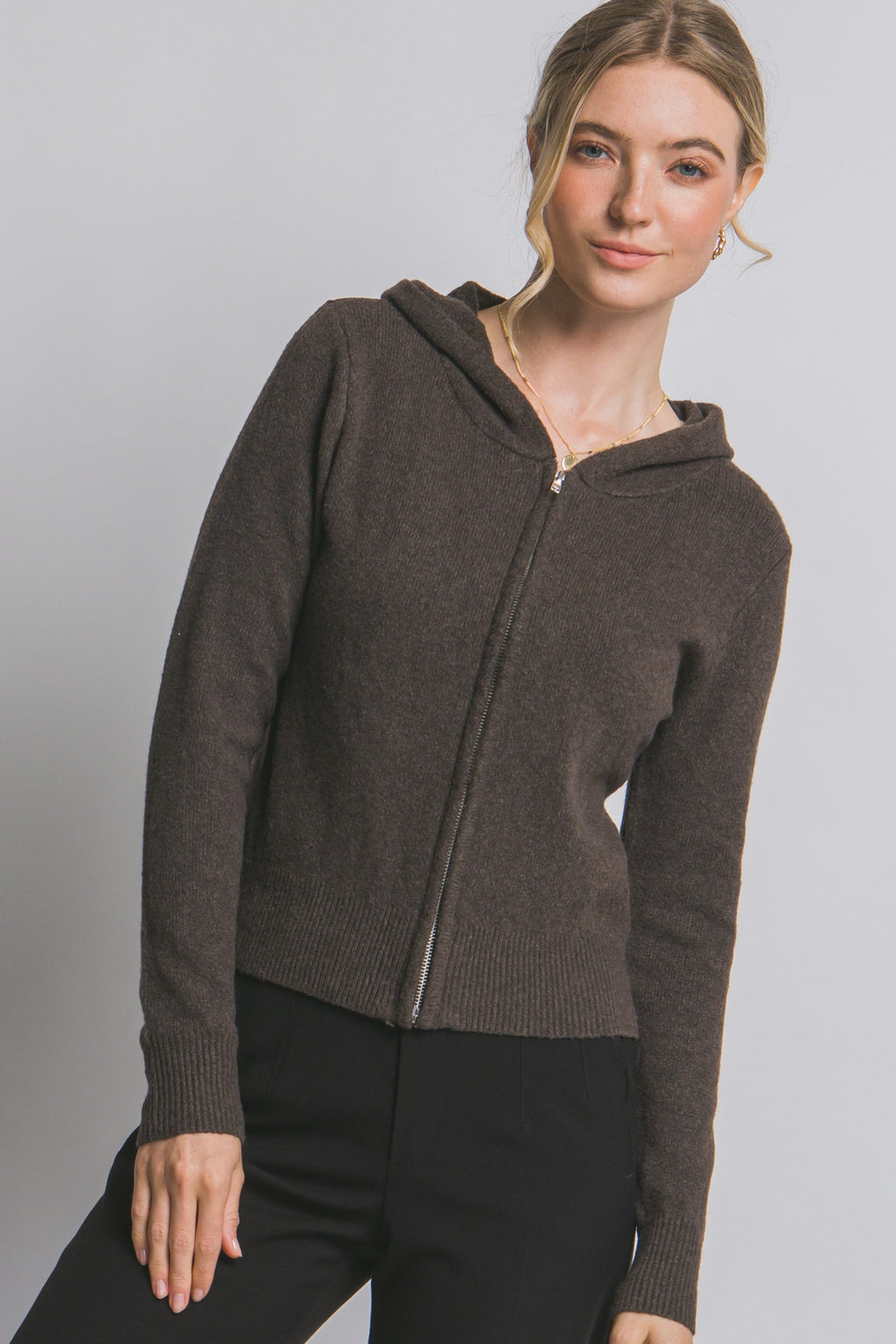 Zip up sweater hoodie